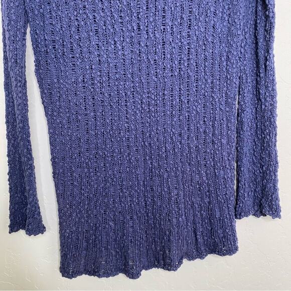Michael Stars Purple Loose Knit 100% Cotton Scoop Neck Sweater XS - Picture 10 of 12